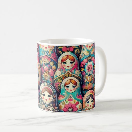 Russian Doll Nesting Doll Mok (Voorkant rechts)