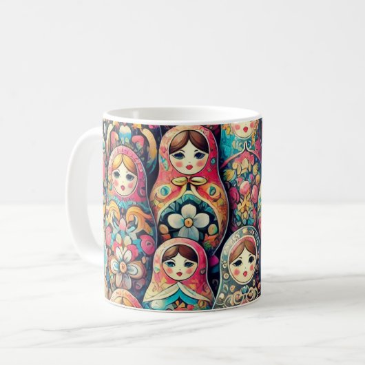 Russian Doll Nesting Doll Mok (Voorkant links)