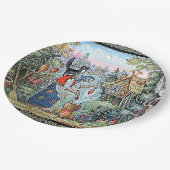 RUSSIAN  FAIRYTALE "BABA JAGA" PAPER PLATES PAPIEREN BORDJE (Gekanteld)
