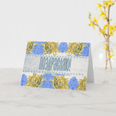 Russian Floral Felicitatie Kaart (Gele Bloem)