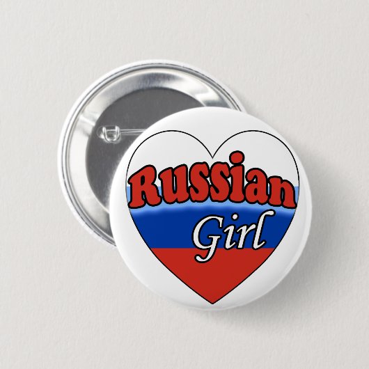 Russian Girl Ronde Button 5,7 Cm (Voorkant /achterkant)