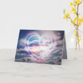 Russian I Love You Card, Two Hearts Kaart (Gele Bloem)