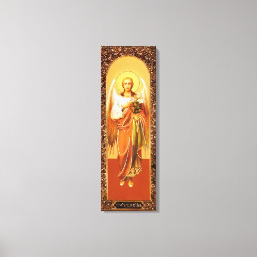 Russian Icon Archangel Gabriel  Wrapped Canvas (Voorkant)