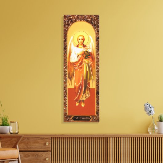 Russian Icon Archangel Gabriel  Wrapped Canvas (Insitu (Woonkamer))