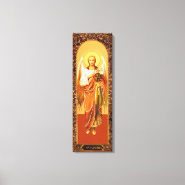 Russian Icon Archangel Gabriel  Wrapped Canvas Afdruk