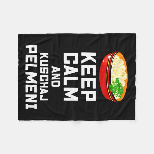 Russian Keep Calm Eat Pelmeni Funny Russian Saying Fleece Deken (Voorkant (Horizontaal))