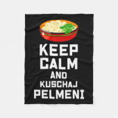 Russian Keep Calm Eat Pelmeni Funny Russian Saying Fleece Deken (Voorkant)
