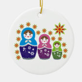 Russian Matryoshka Dolls custom ornament (Voorkant)