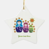 Russian Matryoshka Dolls custom ornament (Voorkant)