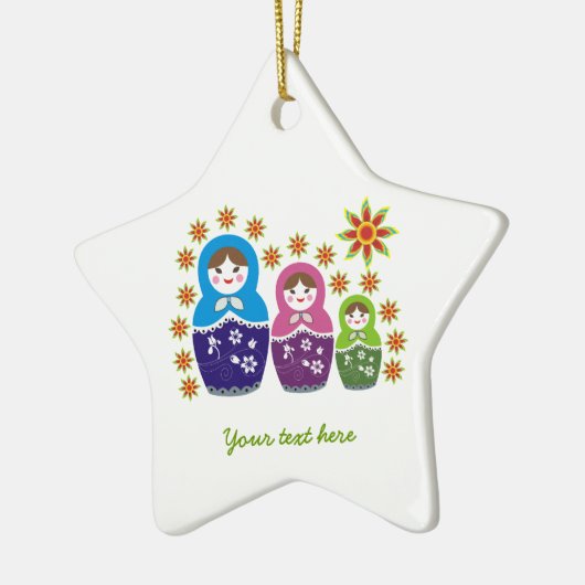 Russian Matryoshka Dolls custom ornament (Links)