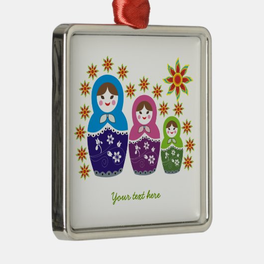 Russian Matryoshka Dolls custom ornament (Rechts)