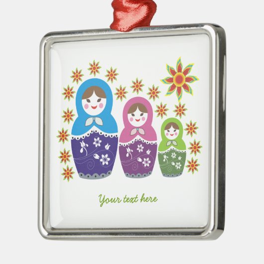 Russian Matryoshka Dolls custom ornament (Links)