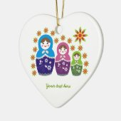 Russian Matryoshka Dolls custom ornament (Links)