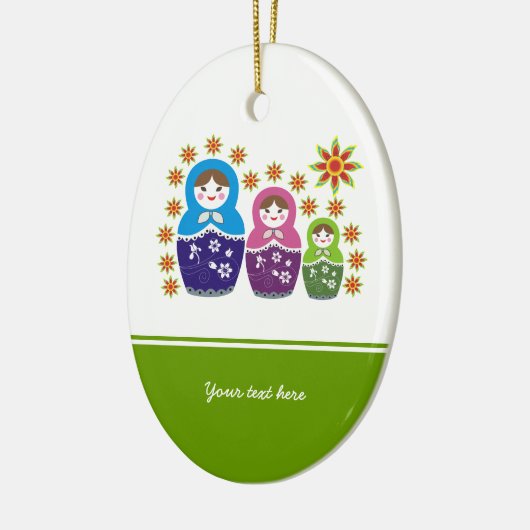 Russian Matryoshka Dolls custom ornament (Links)