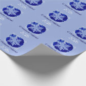 Russian  New Year  - blue snowflake - 2026    Cadeaupapier (Hoek)