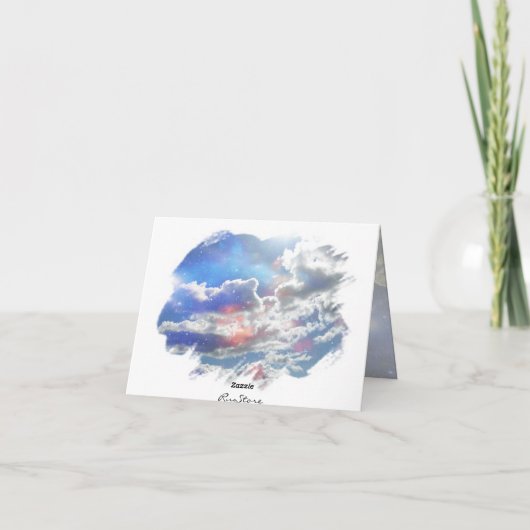 Russian - Thank You - Clouds Card, Bedankkaart (Achterkant)