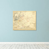 Russie, Pologne, Suede, Norwege, Danemarck Canvas Afdruk (Insitu (Houten vloer))