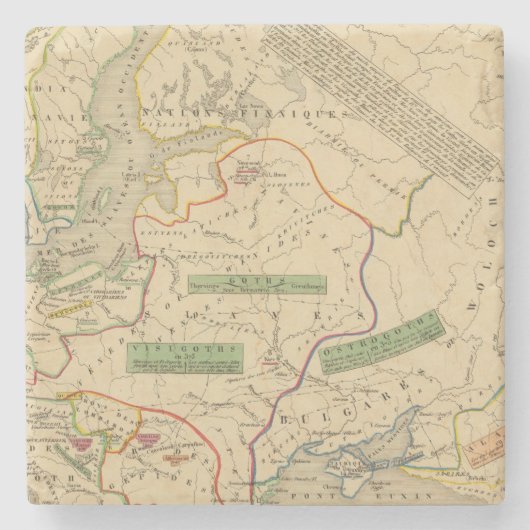 Russie, Suede, Norwege Stenen Onderzetter (Voorkant)