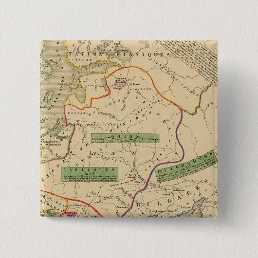 Russie, Suede, Norwege Vierkante Button 5,1 Cm (Voorkant)