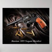 Russisch 1895 Nagant Revolver Poster (Voorkant)