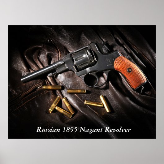 Russisch 1895 Nagant Revolver Poster (Voorkant)