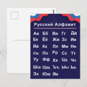 Russisch alfabet briefkaart (Voorkant / Achterkant)