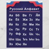 Russisch alfabet flyer (Achterkant)