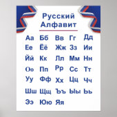 Russisch alfabet Poster (Voorkant)