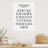 Russisch alfabet poster (Keuken)