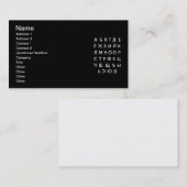 russisch alfabet visitekaartje (Voorkant / Achterkant)