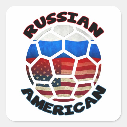 Russisch Amerikaans Voetbal Stickers (Voorkant)