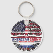 Russisch - Amerikaanse Amerikaanse Amerikaanse Ame Sleutelhanger (Achterkant)
