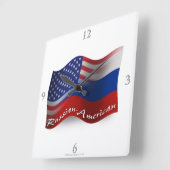 Russisch-Amerikaanse golfvlaggen Vierkante Klok (Hoek)