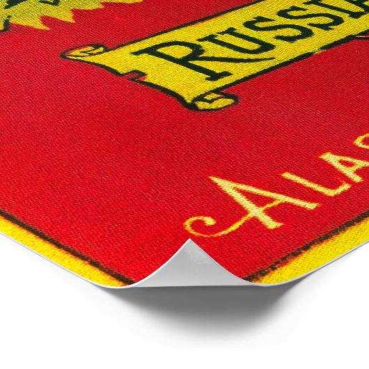 Russisch-Amerikaanse zalm kan LabelKarluk, AK Poster (Hoek)