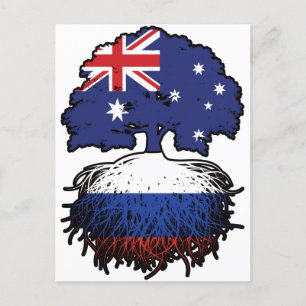 Russisch Australisch Australië - boomstammen Briefkaart