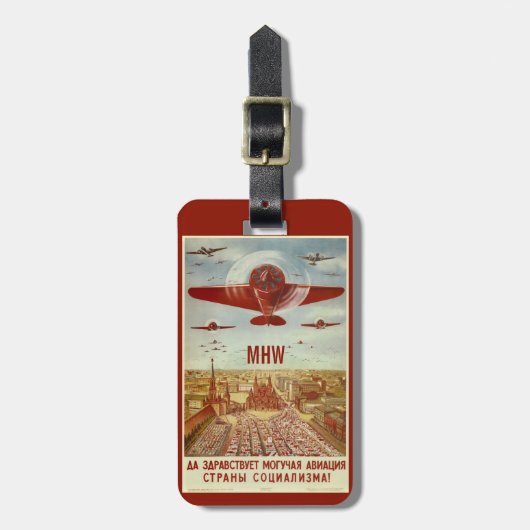  Russisch bagagelabel voor de douane (Voorkant verticaal)