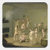 Russisch Bath, 1825 Vierkante Sticker (Voorkant)