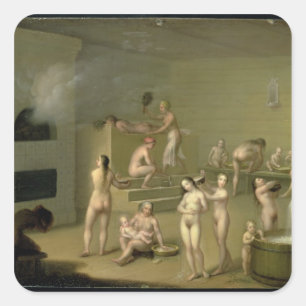 Russisch Bath, 1825 Vierkante Sticker