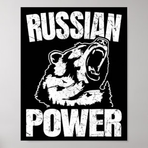 Russisch Beer Power Russian Gym Bodybuilding Russi Poster