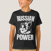 Russisch Beer Power Russian Gym Bodybuilding Russi T-shirt (Voorkant)