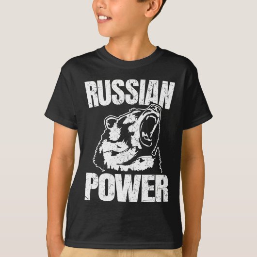 Russisch Beer Power Russian Gym Bodybuilding Russi T-shirt (Voorkant)