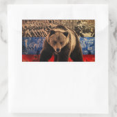 Russisch Beer Rechthoekige Sticker (Tas)