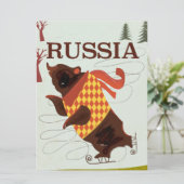 Russisch beer vintage-poster (Staand voorkant)