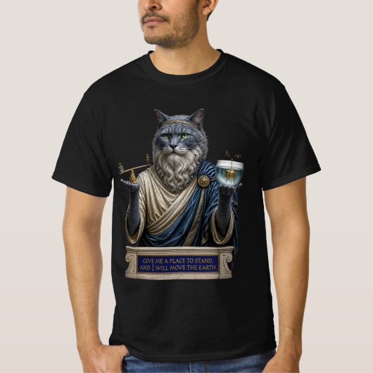 Russisch Blau Archimedes Kat T-shirt (Voorkant)
