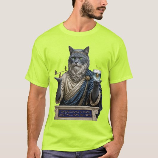 Russisch Blau Archimedes Kat T-shirt (Voorkant)