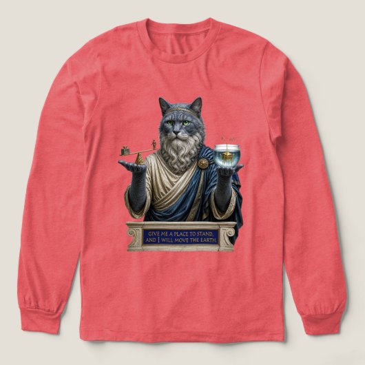 Russisch Blau Archimedes Kat Tri-Blend Shirt (Voorkant)