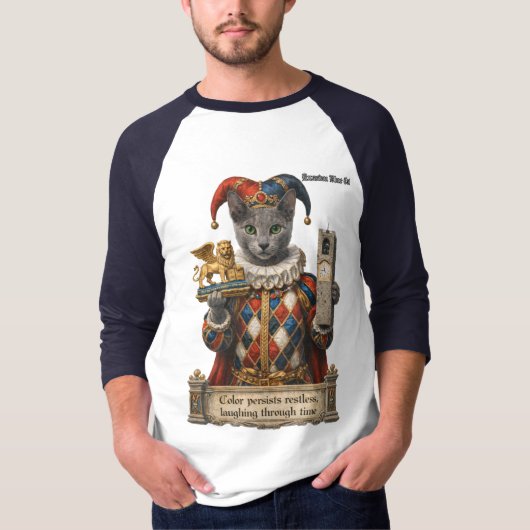 Russisch Blau Arlequin Kat T-shirt (Voorkant)
