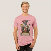 Russisch Blau Arlequin Kat Tri-Blend Shirt (Voorkant volledig)