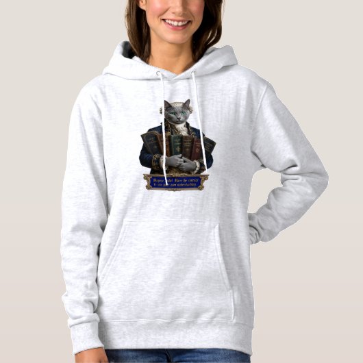 Russisch Blau Immanuel Kant Kat Hoodie (Voorkant)