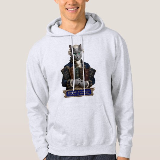 Russisch Blau Immanuel Kant Kat Hoodie (Voorkant)